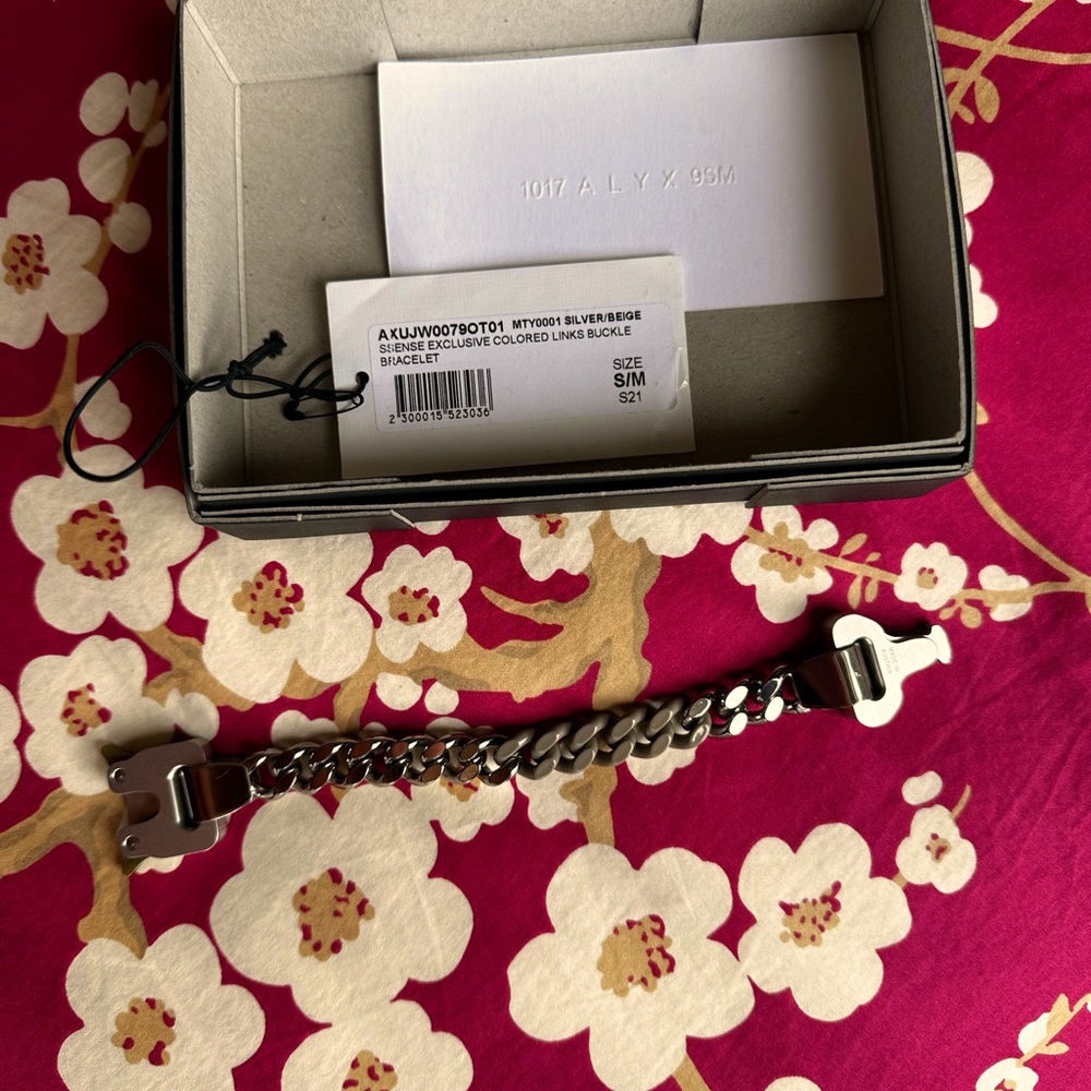 Alyx x Ssense Exclusive Colored Links Buckle Bracelet Beige